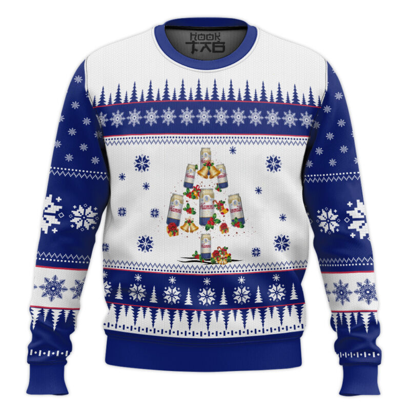 Hooktab Everyday Is Christmas When U Have Hamm’s Beer Ugly Christmas Sweater