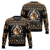 Hooktab Excuse Me While I Whip This Out Blazing Saddles 1974 Ugly Christmas Sweater