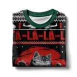 Hooktab Fa-La-La-La Catzila Ugly Christmas Sweater