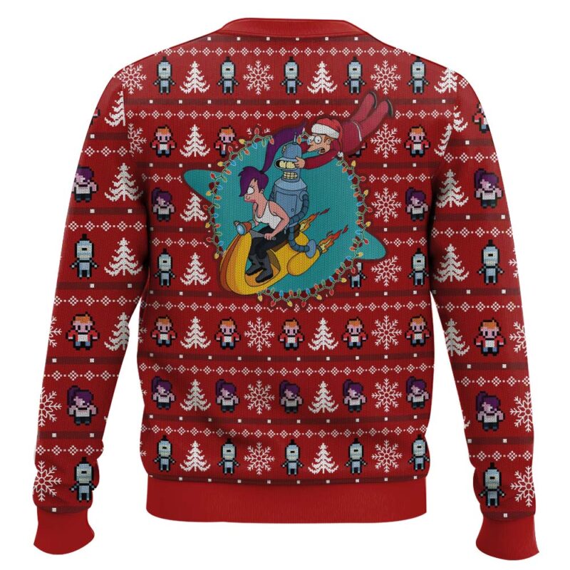 Hooktab Fa-la-la-la Futurama Ugly Christmas Sweater Hooktab Fa-la-la-la Futurama Ugly Christmas Sweater