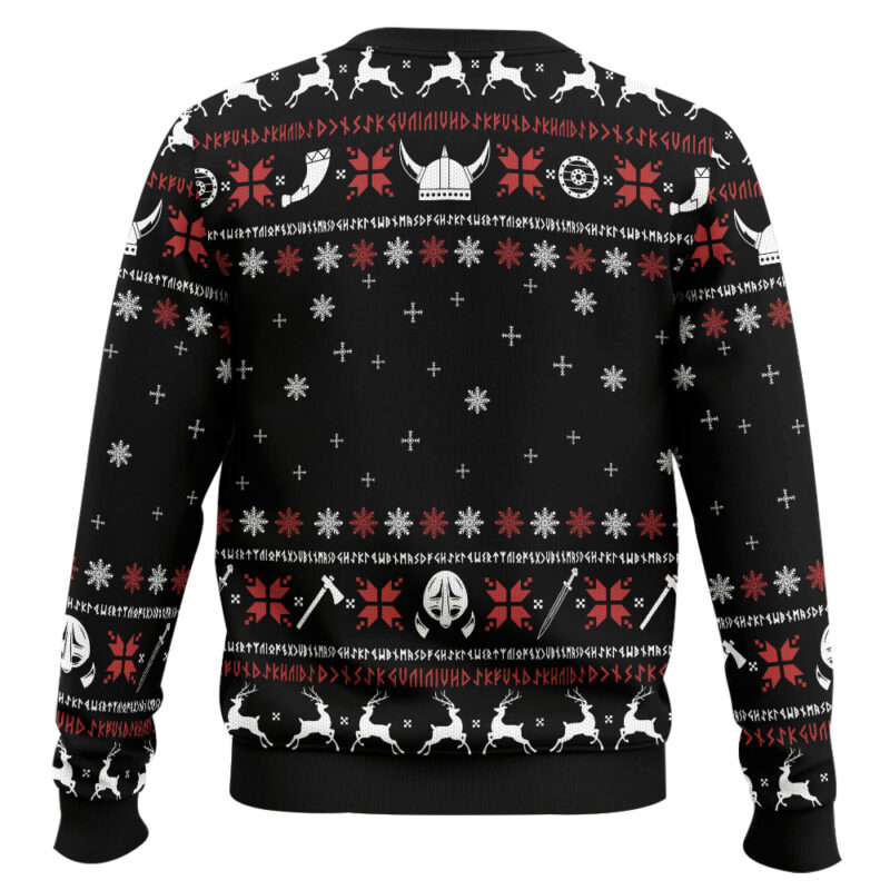 Hooktab Fa-La-La Valhalla-La Viking Ugly Christmas Sweater Hooktab Fa-La-La Valhalla-La Viking Ugly Christmas Sweater