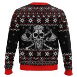Hooktab Fa La La Valhalla Viking Skull Ugly Christmas Sweater