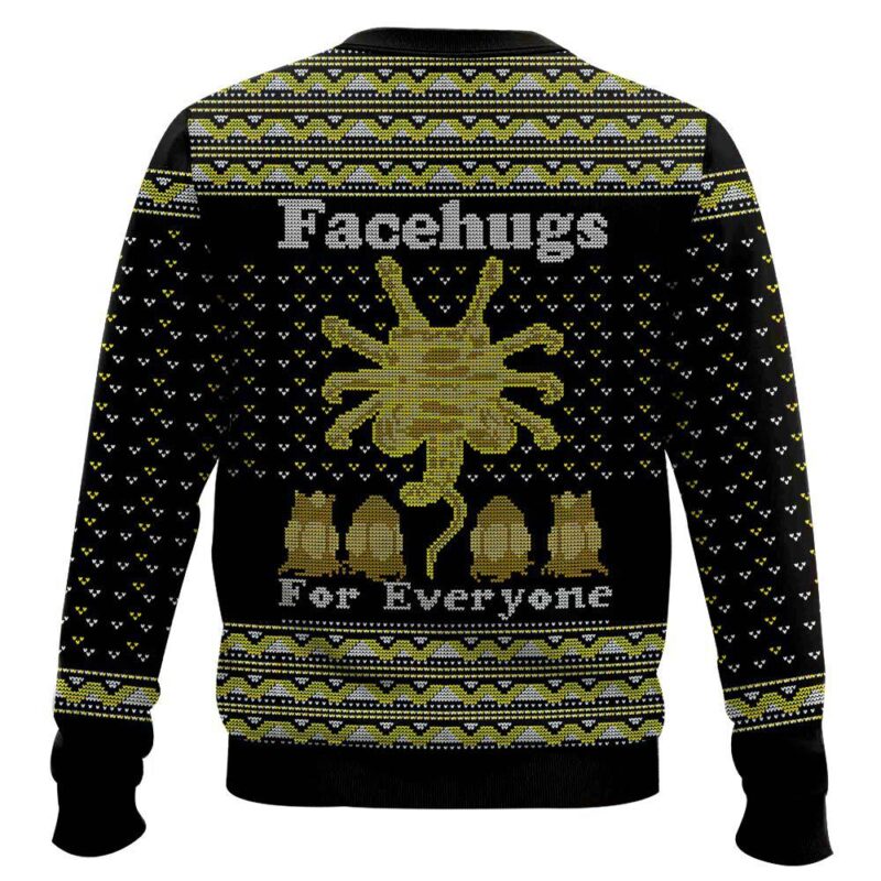 Hooktab Facehugs For Everyone Alien Ugly Christmas Sweater Hooktab Facehugs For Everyone Alien Ugly Christmas Sweater