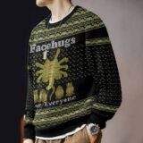 Hooktab Facehugs For Everyone Alien Ugly Christmas Sweater