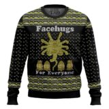 Hooktab Facehugs For Everyone Alien Ugly Christmas Sweater