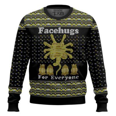 Hooktab Facehugs For Everyone Alien Ugly Christmas Sweater