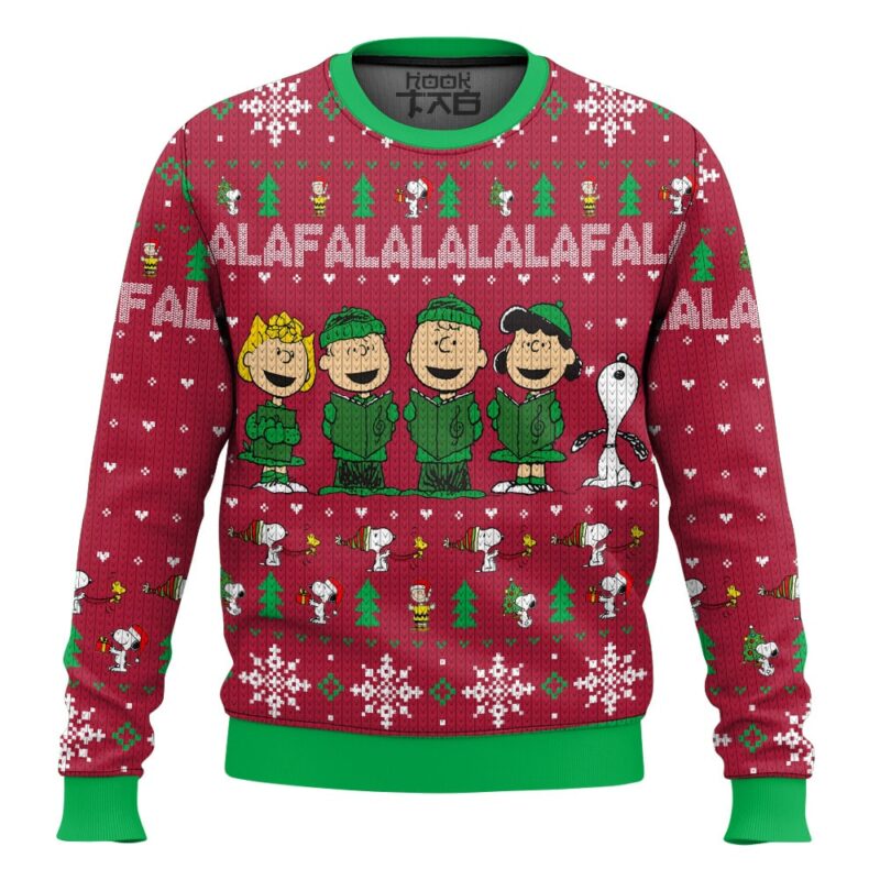 Hooktab Falalalala The Charlie Brown and Snoopy Show Ugly Christmas Sweater