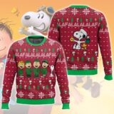Hooktab Falalalala The Charlie Brown and Snoopy Show Ugly Christmas Sweater