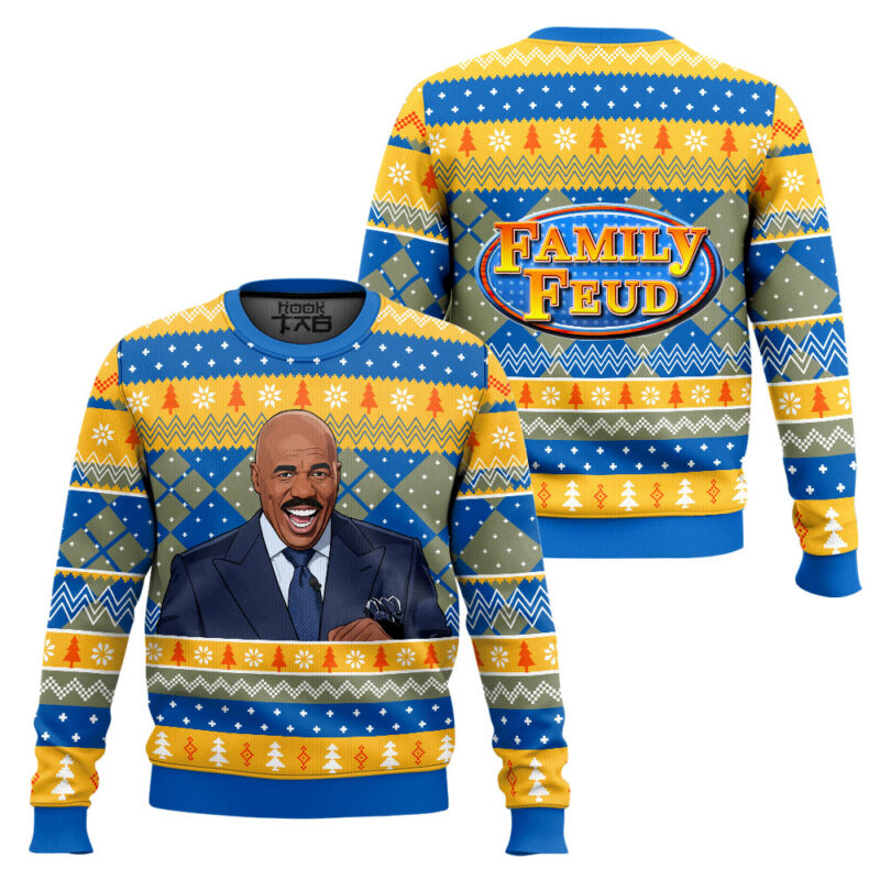 Hooktab Family Feud Ugly Christmas Sweater Hooktab Family Feud Ugly Christmas Sweater