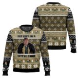 Hooktab Fat Guy In A Little Coat Chris Farley Ugly Christmas Sweater