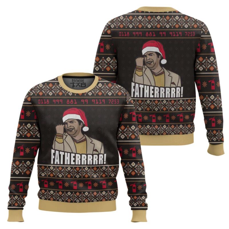 Hooktab Father The IT crowd Ugly Christmas Sweater Hooktab Father The IT crowd Ugly Christmas Sweater
