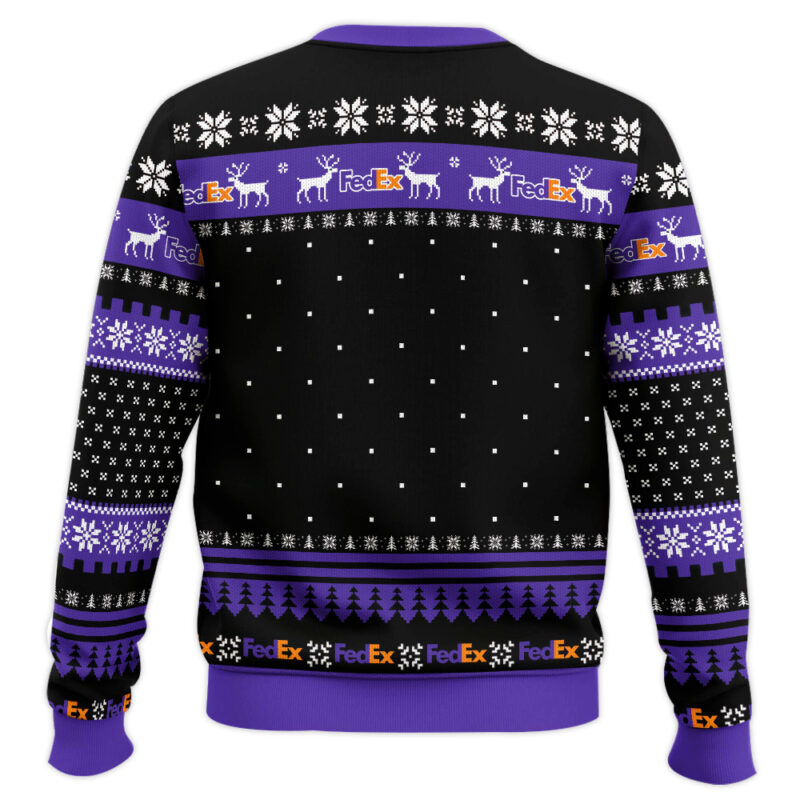 Hooktab FedEx Baby Yoda Ugly Christmas Sweater Hooktab FedEx Baby Yoda Ugly Christmas Sweater