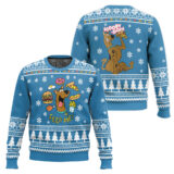 Hooktab Feed Me Scooby Doo Ugly Christmas Sweater