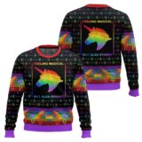 Hooktab Feeling Magical But Also Stabby LGBT Support Ugly Christmas Sweater