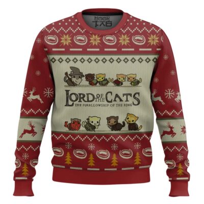 Hooktab Fellowship Of The Cats The Lord Of The Rings Ugly Christmas Sweater