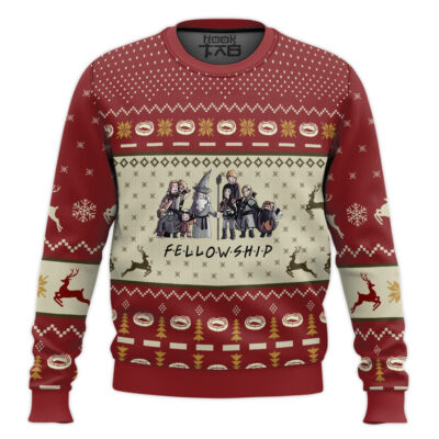 Hooktab Fellowship The Lord Of The Rings Ugly Christmas Sweater