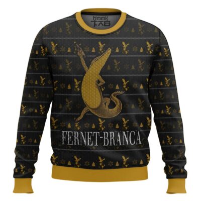 Hooktab Fernet-Branca Crocodile Ugly Christmas Sweater