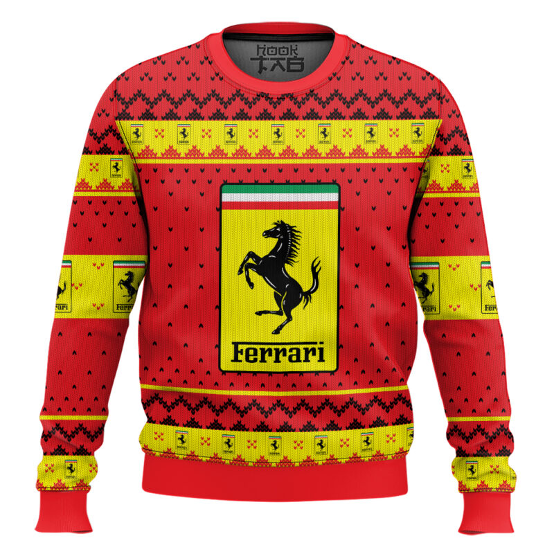 Hooktab Ferrari Ugly Christmas Sweater