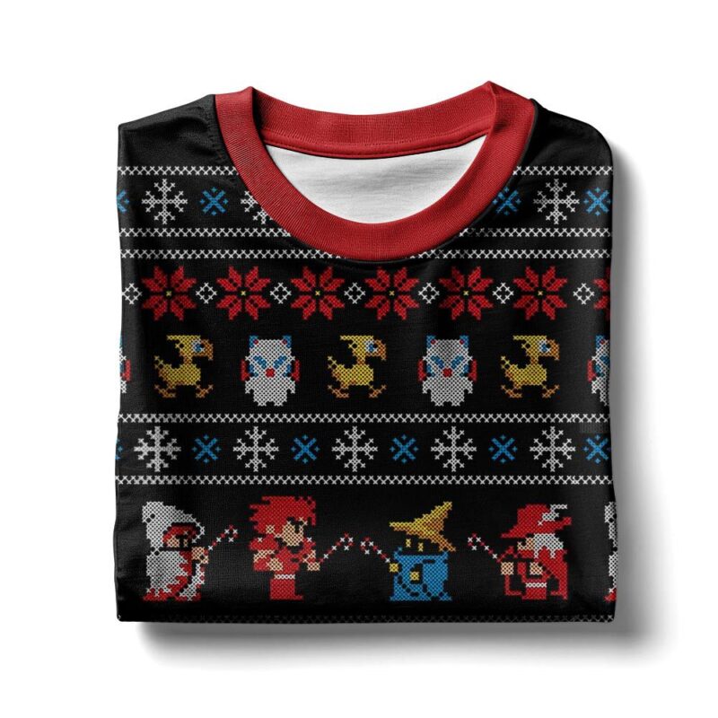 Hooktab Final Fantasy 1987 Ugly Christmas Sweater Hooktab Final Fantasy 1987 Ugly Christmas Sweater