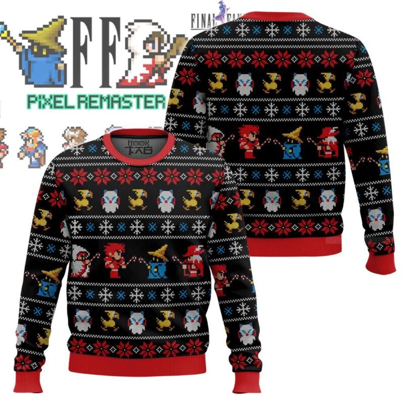 Hooktab Final Fantasy 1987 Ugly Christmas Sweater Hooktab Final Fantasy 1987 Ugly Christmas Sweater