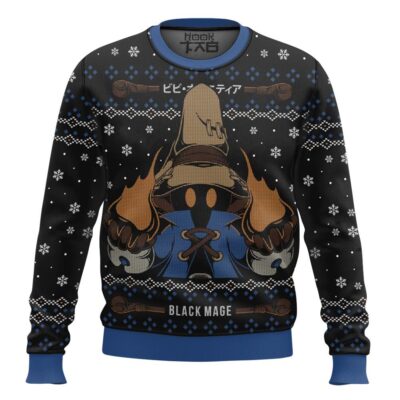Hooktab Final Fantasy Black Mage Vivi Ugly Christmas Sweater