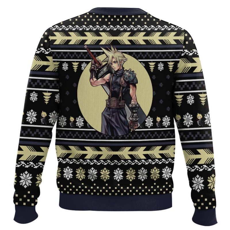 Hooktab Final Fantasy Cloud Ugly Christmas Sweater Hooktab Final Fantasy Cloud Ugly Christmas Sweater