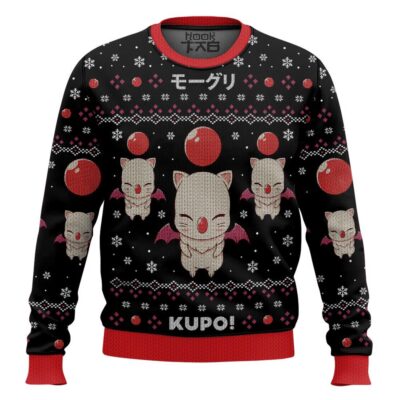 Hooktab Final Fantasy Kupo! Moogle Ugly Christmas Sweater