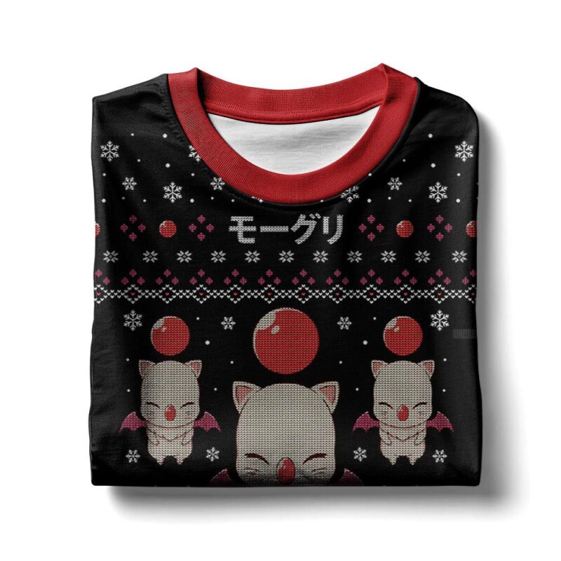 Hooktab Final Fantasy Kupo! Moogle Ugly Christmas Sweater Hooktab Final Fantasy Kupo! Moogle Ugly Christmas Sweater