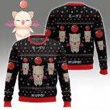 Hooktab Final Fantasy Kupo! Moogle Ugly Christmas Sweater