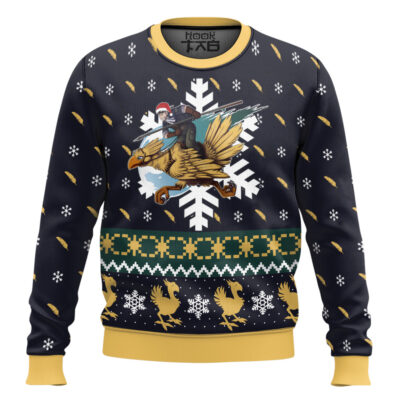 Hooktab Final Fantasy Santa Chocobo Ugly Christmas Sweater