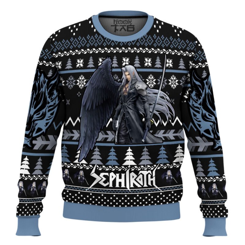 Hooktab Final Fantasy Sephiroth Ugly Christmas Sweater