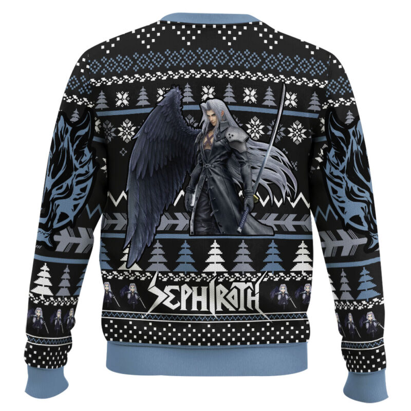 Hooktab Final Fantasy Sephiroth Ugly Christmas Sweater Hooktab Final Fantasy Sephiroth Ugly Christmas Sweater