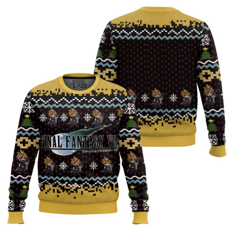 Hooktab Final Fantasy VII Ugly Christmas Sweater Hooktab Final Fantasy VII Ugly Christmas Sweater