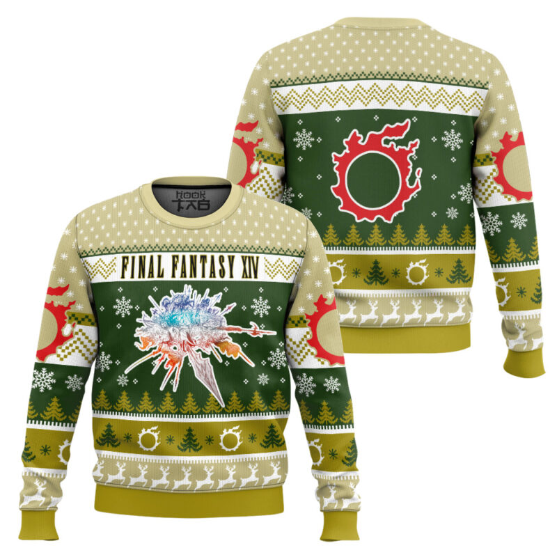 Hooktab Final Fantasy XIV Ugly Christmas Sweater Hooktab Final Fantasy XIV Ugly Christmas Sweater
