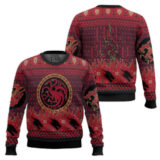 Hooktab Fire And Blood Targaryen Dragon Game Of Throne Ugly Christmas Sweater