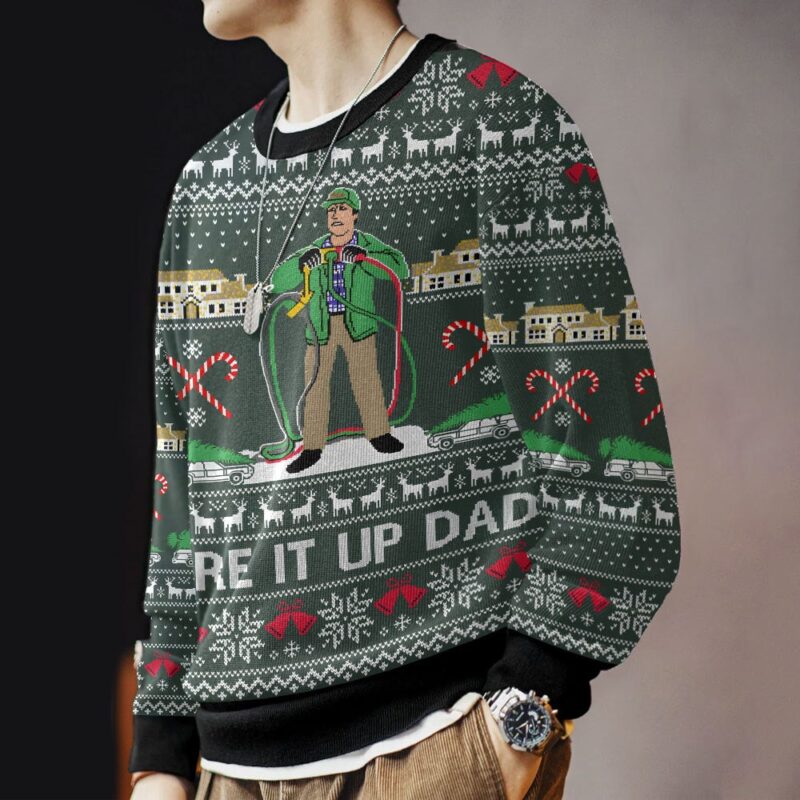 Hooktab Fire It Up Dad National Lampoon’s Vacation Ugly Christmas Sweater Hooktab Fire It Up Dad National Lampoon’s Vacation Ugly Christmas Sweater