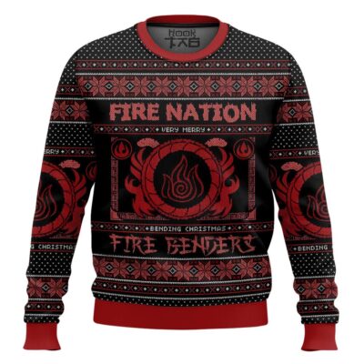 Hooktab Fire Nation Fire Benders Avatar Ugly Christmas Sweater