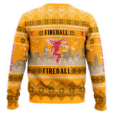 Hooktab Fireball Cinnamon Whisky - Custom Name Ugly Christmas Sweater