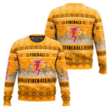 Hooktab Fireball Cinnamon Whisky - Custom Name Ugly Christmas Sweater