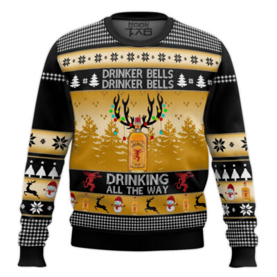 Hooktab Fireball Drinker Bells Ugly Christmas Sweater
