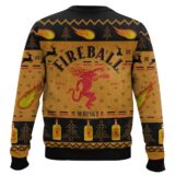 Hooktab Fireball Red Hot Cinnamon Whisky Ugly Christmas Sweater