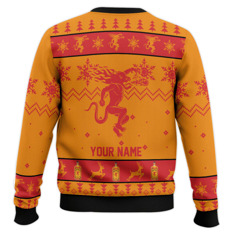 Hooktab Fireball Whisky - Custom Name Ugly Christmas Sweater Hooktab Fireball Whisky - Custom Name Ugly Christmas Sweater
