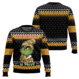 Hooktab Fireball Whisky Ho Ho Holy Shit I'm Drunk Ugly Christmas Sweater
