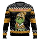Hooktab Fireball Whisky Ho Ho Holy Shit I'm Drunk Ugly Christmas Sweater