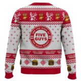 Hooktab Five Guys Burgers And Fries Ugly Christmas Sweater