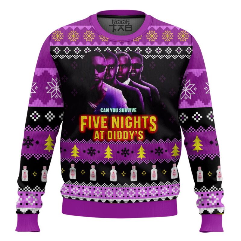 Hooktab Five Nights At Diddy's Ugly Christmas Sweater