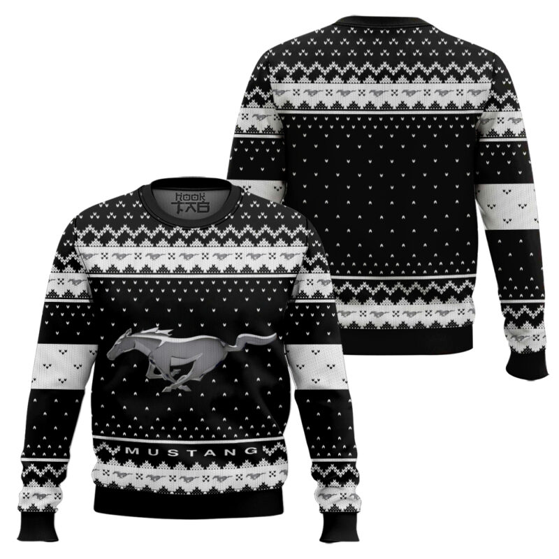 Hooktab Ford Mustang Ugly Christmas Sweater Hooktab Ford Mustang Ugly Christmas Sweater
