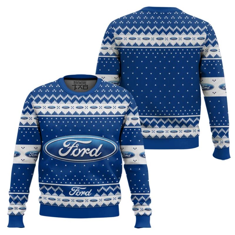 Hooktab Ford Ugly Christmas Sweater Hooktab Ford Ugly Christmas Sweater