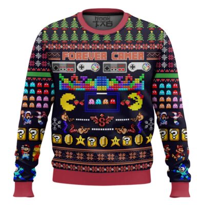 Hooktab Forever Gamer Ugly Christmas Sweater
