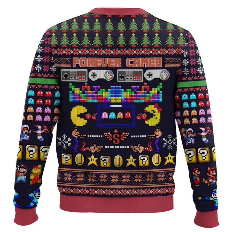 Hooktab Forever Gamer Ugly Christmas Sweater Hooktab Forever Gamer Ugly Christmas Sweater